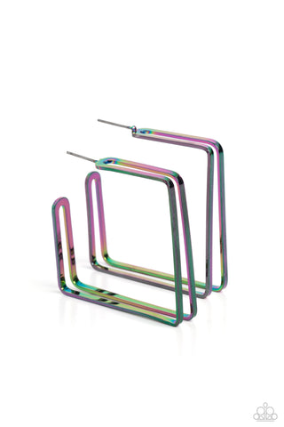Paparazzi-Take SQUARE - Multi Earring
