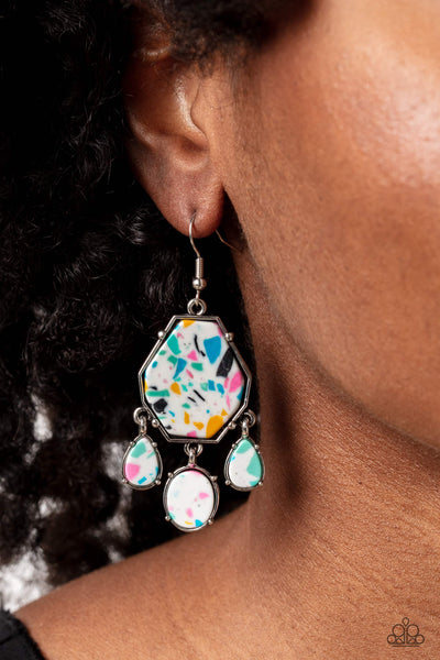 Paparazzi-Organic Optimism - White Earring