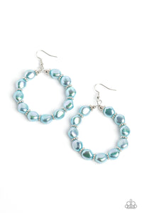 Paparazzi-The PEARL Next Door - Blue Earring