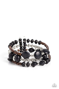 Paparazzi-Operation Outdoors - Black Bracelet