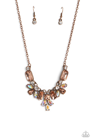 Paparazzi-Prima Donna Dazzle - Copper Necklace