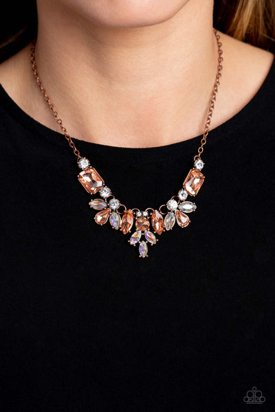 Paparazzi-Prima Donna Dazzle - Copper Necklace