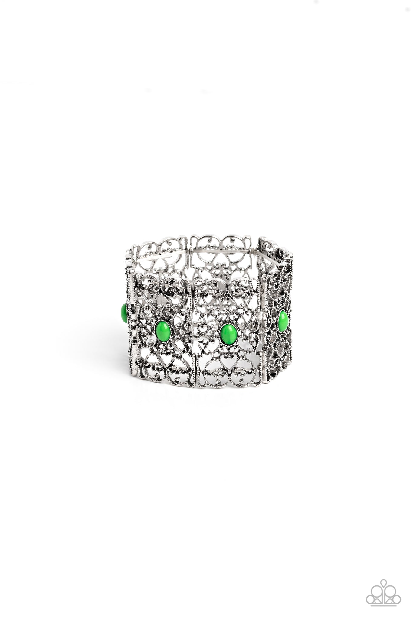 Paparazzi-Fairest Filigree - Green Bracelet