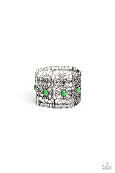 Paparazzi-Fairest Filigree - Green Bracelet