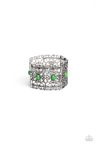 Paparazzi-Fairest Filigree - Green Bracelet