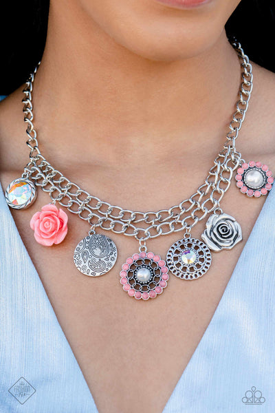 Paparazzi-Garden Grace - Orange Necklace