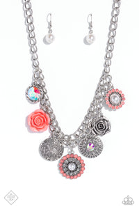 Paparazzi-Garden Grace - Orange Necklace