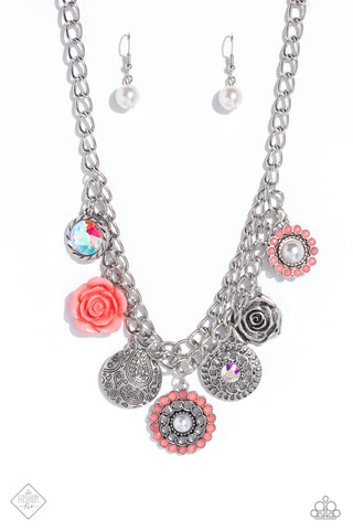 Paparazzi-Garden Grace - Orange Necklace