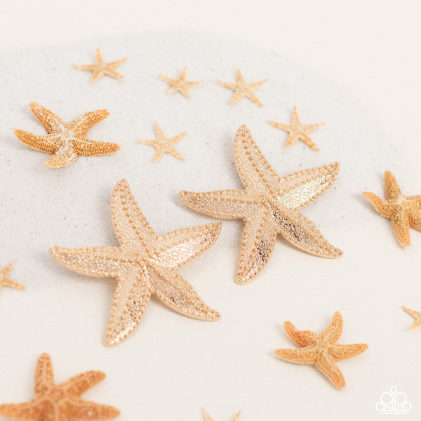 Paparazzi-Starfish Season - Gold Earring