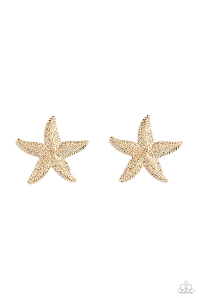 Paparazzi-Starfish Season - Gold Earring