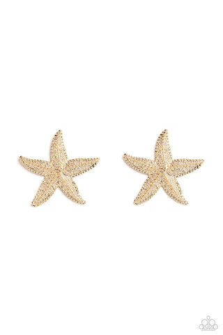 Paparazzi-Starfish Season - Gold Earring