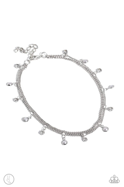 Paparazzi-WATER You Waiting For? - White Anklet