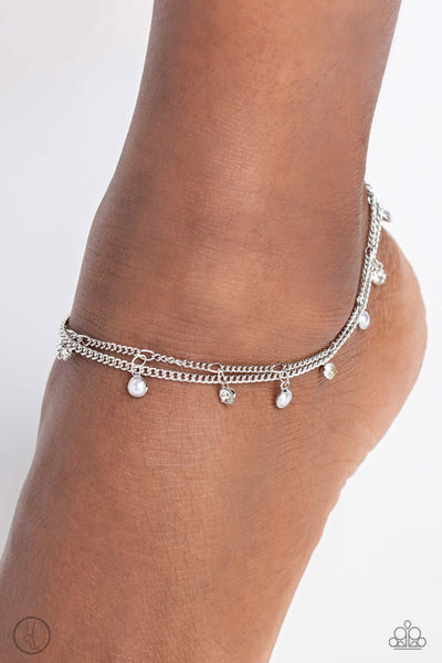 Paparazzi-WATER You Waiting For? - White Anklet