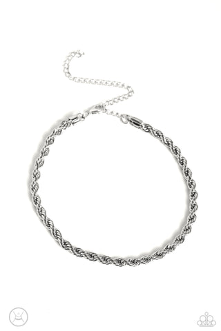 Paparazzi-Never Lose ROPE - Silver Necklace (Choker)