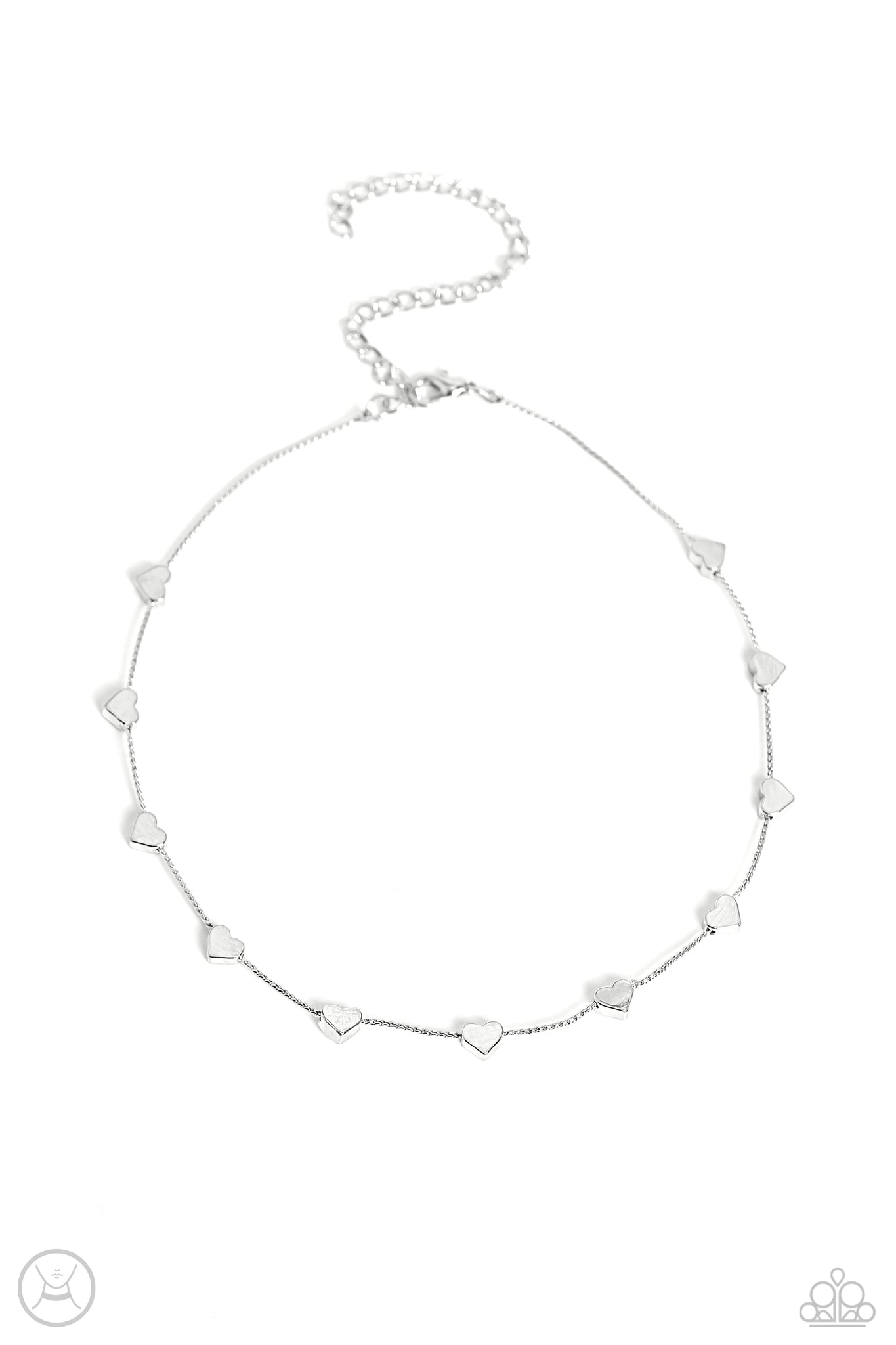 Paparazzi-Public Display of Affection - Silver Choker