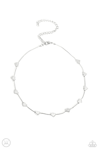 Paparazzi-Public Display of Affection - Silver Choker