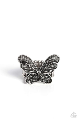 Paparazzi-Fairy Wings - Silver Ring