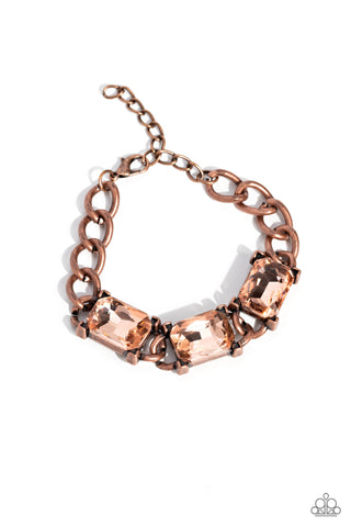 Paparazzi-Dazzling Debut - Copper Bracelet