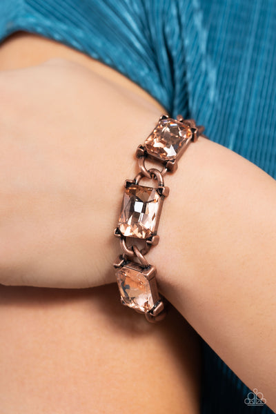 Paparazzi-Dazzling Debut - Copper Bracelet