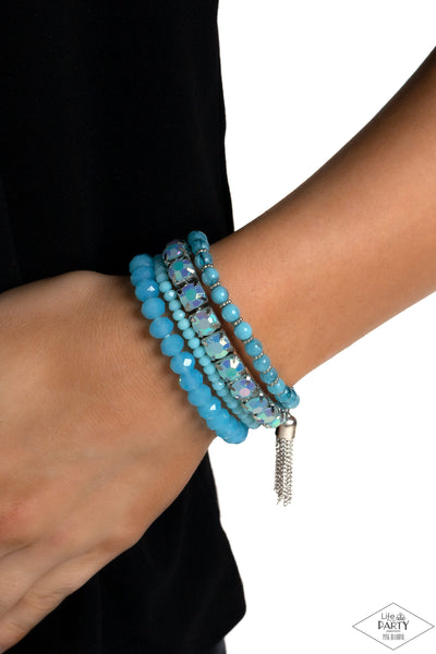 Paparazzi-Day Trip Trinket - Blue Bracelet