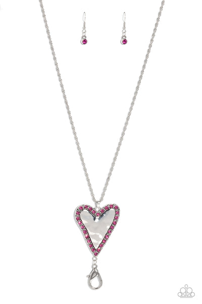 Paparazzi-Radiant Romeo - Pink Necklace (Lanyard)
