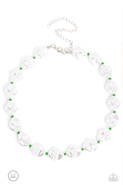 Paparazzi-SHORE Enough - Green Necklace