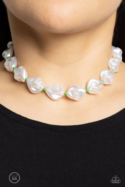 Paparazzi-SHORE Enough - Green Necklace