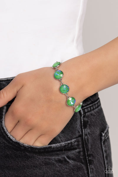 Paparazzi-Enchanted Emblems - Green Bracelet