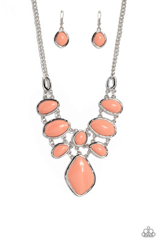 Paparazzi-Dreamily Decked Out - Orange Necklace