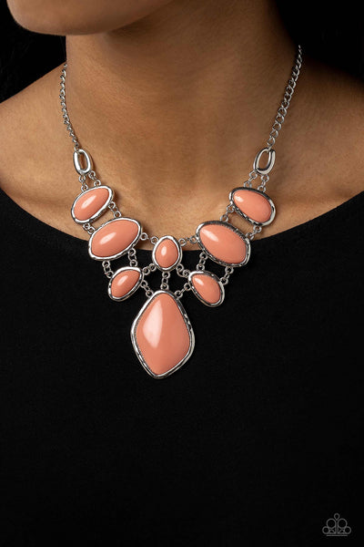 Paparazzi-Dreamily Decked Out - Orange Necklace