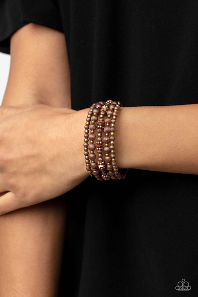 Paparazzi-Striped Stack - Multi Bracelet