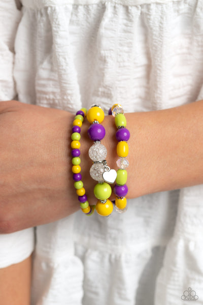 Paparazzi-Heartfelt Haven - Green Bracelet