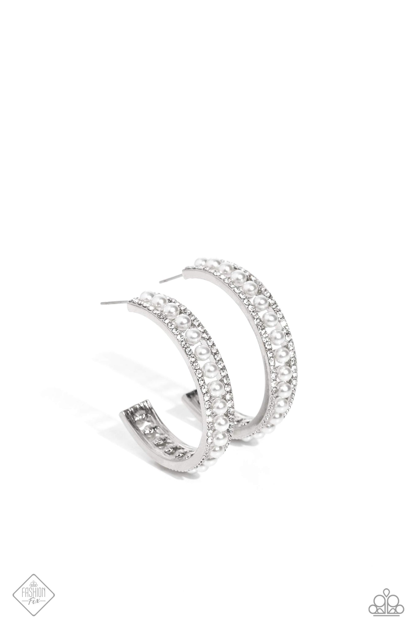 Paparazzi-Pearl Happy - White Earring