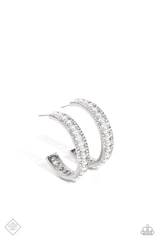 Paparazzi-Pearl Happy - White Earring