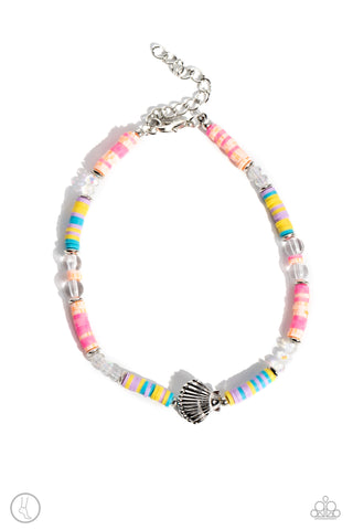 Paparazzi-Carefree Coral - Multi Anklet