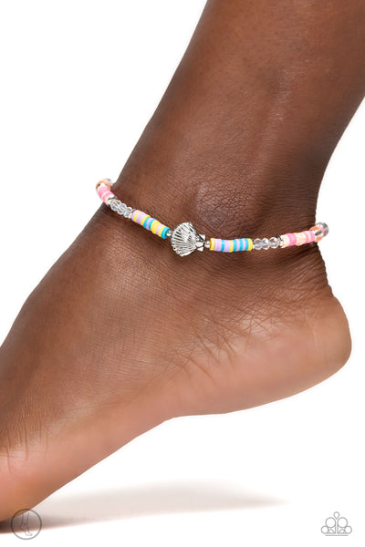 Paparazzi-Carefree Coral - Multi Anklet