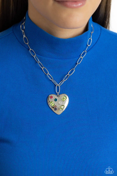 Paparazzi-Online Dating - Green Necklace