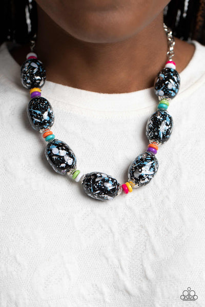 Paparazzi-No Laughing SPLATTER - Multi Necklace