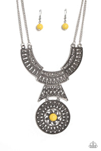 Paparazzi-Fetching Filigree - Yellow Necklace