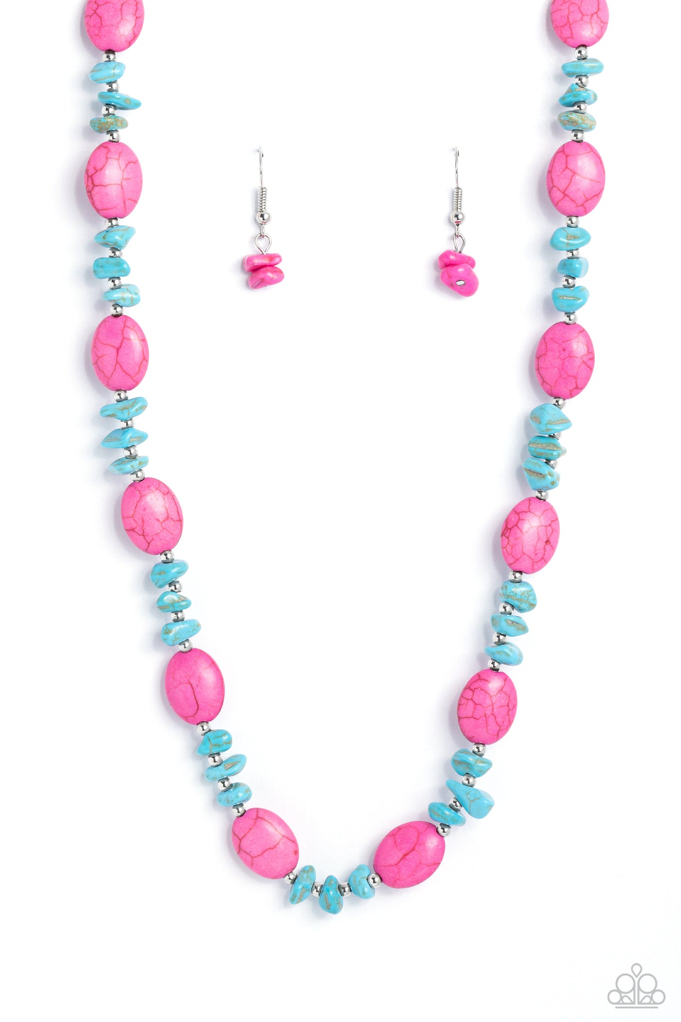 Paparazzi-Stone Age Showcase - Pink Necklace
