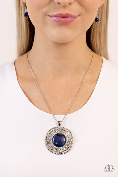 Paparazzi-Maze STUNNER - Blue Necklace
