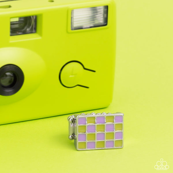 Paparazzi-Checkerboard Craze - Green Ring