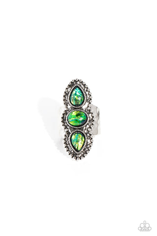 Paparazzi-Strut Your STUDS - Green Ring