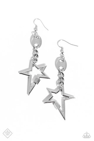 Paparazzi-Iconic Impression - Silver Earring