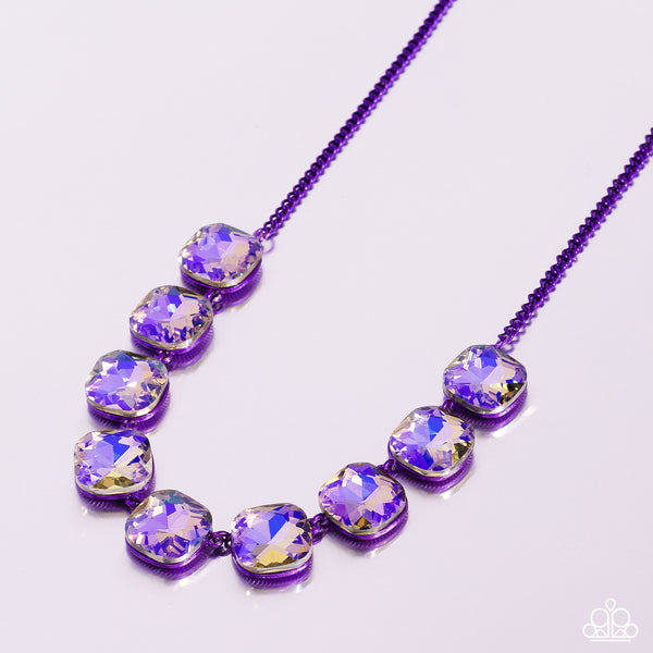 Paparazzi-Combustible Command - Purple Necklace