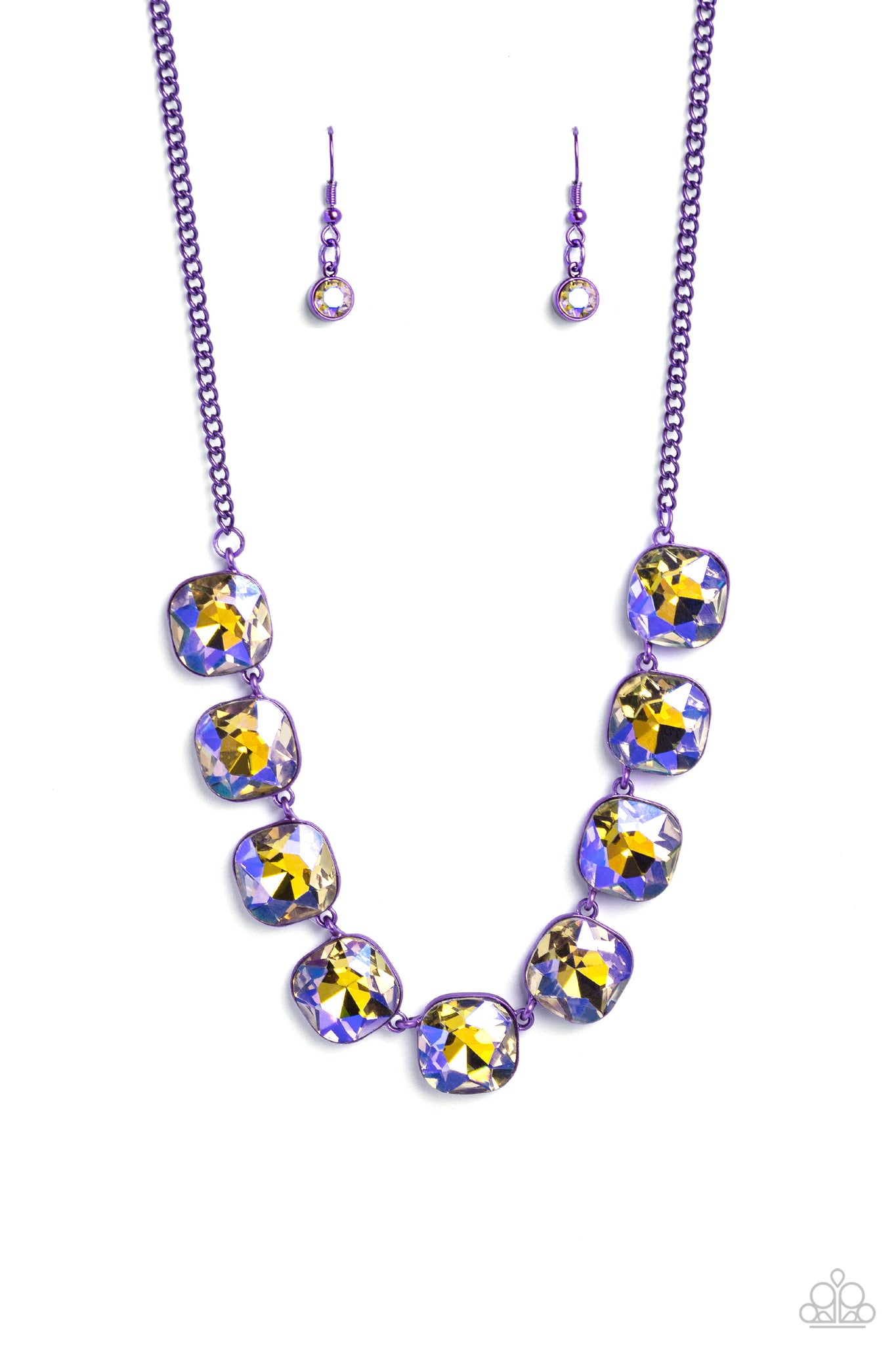 Paparazzi-Combustible Command - Purple Necklace