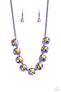 Paparazzi-Combustible Command - Purple Necklace