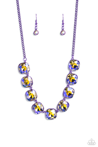 Paparazzi-Combustible Command - Purple Necklace