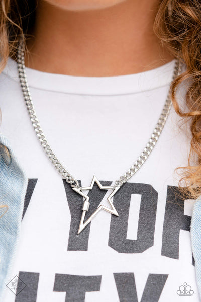 Paparazzi-Playful Popstar - Silver Necklace