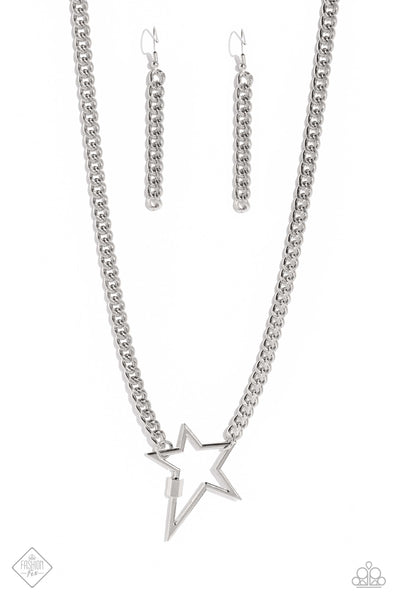 Paparazzi-Playful Popstar - Silver Necklace